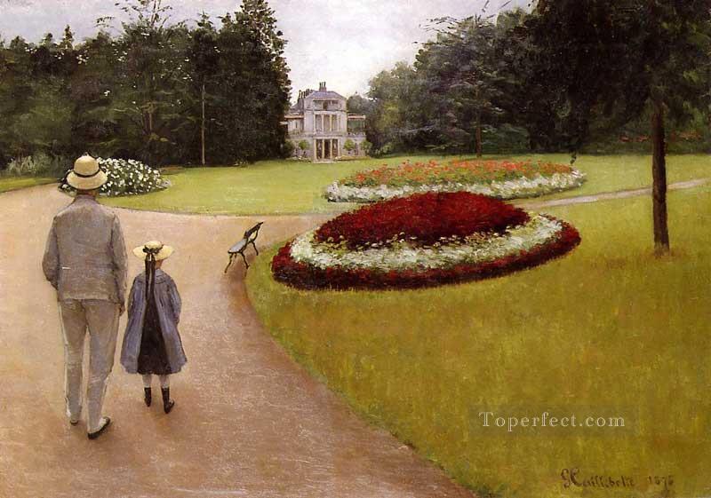 The Park on the Caillebotte Property at Yerres Gustave Caillebotte Oil Paintings
